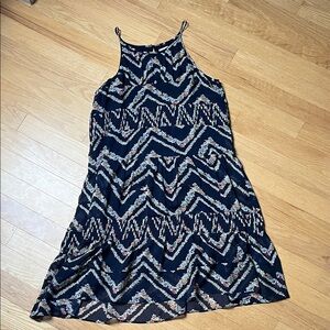 HD in Paris Navy Zigzag Pattern Dress